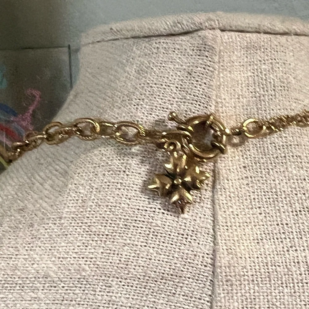 NWOT Patricia Nash Gold Chain Necklace with Pink Rose Pendant #PNNK